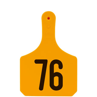 Y-Tex Orange Y-Tag Cow Laser Numbered 76-100: Pack of 25
