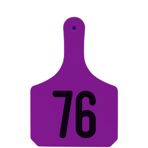 Y-Tex Purple Y-Tag Cow Laser Numbered 76-100: Pack of 25