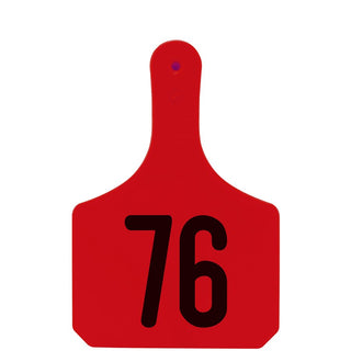 Y-Tex Red Y-Tag Cow Laser Numbered 76-100: Pack of 25