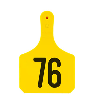 Y-Tex Yellow Y-Tag Cow Laser Numbered 76-100: Pack of 25