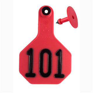 Y-Tex Red All American 3 Star Tags Medium Numbered 101-125 : Pack of 25