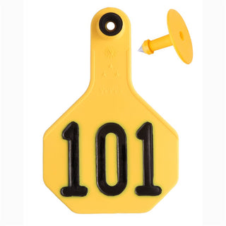 Y-Tex Yellow All American 3 Star Tags Medium Numbered 101-125 : Pack of 25
