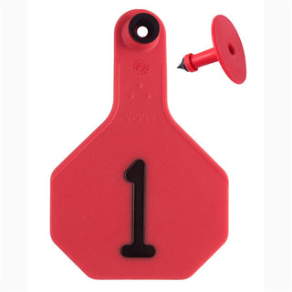 Y-Tex Red All American 3 Star Tags Medium Numbered 1-25 : Pack of 25