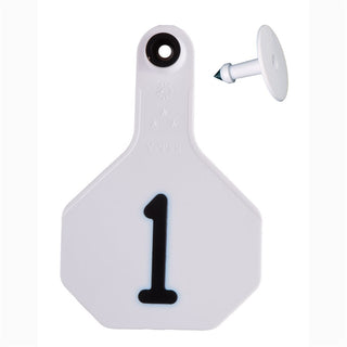 Y-Tex White All American 3 Star Tags Medium Numbered 1-25 : Pack of 25