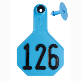 Y-Tex Blue All American 3 Star Tags Medium Numbered 126-150: Pack of 25
