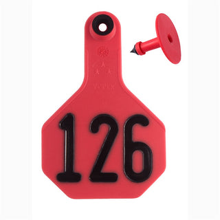 Y-Tex Red All American 3 Star Tags Medium Numbered 126-150 : Pack of 25
