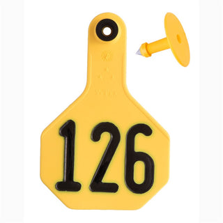Y-Tex Yellow All American 3 Star Tags Medium Numbered 126-150 : Pack of 25