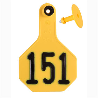 Y-Tex Yellow All American 3 Star Tags Medium Numbered 151-175 : Pack of 25