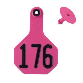 Y-Tex Pink All American 3 Star Tags Medium Numbered 176-200 : Pack of 25