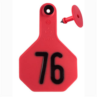 Y-Tex Red All American 3 Star Tags Medium Numbered 76-100 : Pack of 25