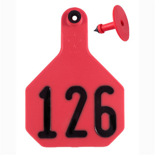 Y-Tex Red All American 4 Star Tags Large Numbered 126-150 : Pack of 25