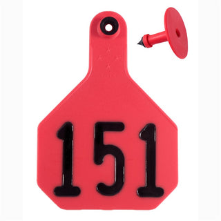 Y-Tex Red All American 4 Star Tags Large Numbered 151-175 : Pack of 25