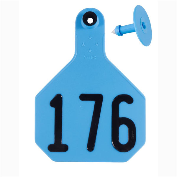 Y-Tex Blue All American 4 Star Tags Large Numbered 176-200: Pack of 25