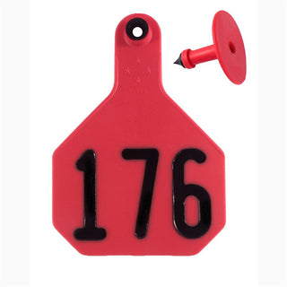 Y-Tex Red All American 4 Star Tags Large Numbered 176-200 : Pack of 25
