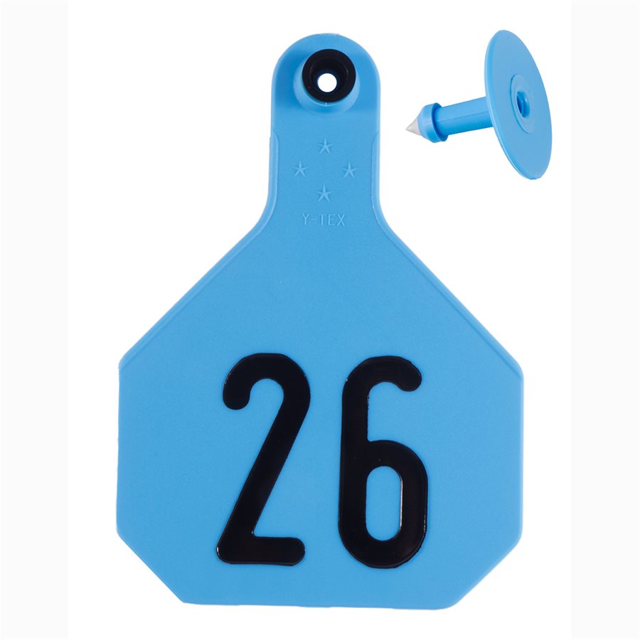 Y-Tex Blue All American 4 Star Tags Large Numbered 26-50: Pack of 25 ...