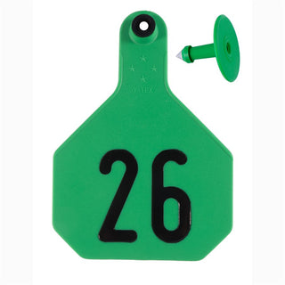Y-Tex Green All American 4 Star Tags Large Numbered 26-50: Pack of 25