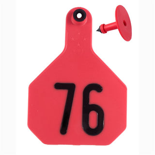 Y-Tex Red All American 4 Star Tags Large Numbered 76-100 : Pack of 25