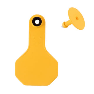 Y-Tex Yellow All American 2 Star Tags Small Blank : Pack of 25