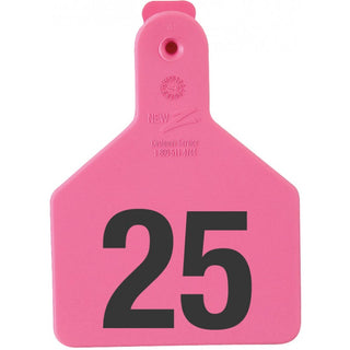 Z Tag Pink No Snag Calf ID Tag - Numbered 151 - 175 : Pack of 25