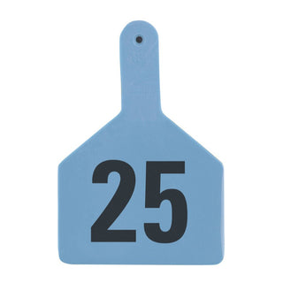 Z Tag Blue No Snag Cow ID Tag - Numbered 1 - 25: Pack of 25