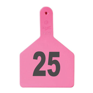 Z Tag Pink No Snag Cow ID Tag - Numbered 1 - 25: Pack of 25