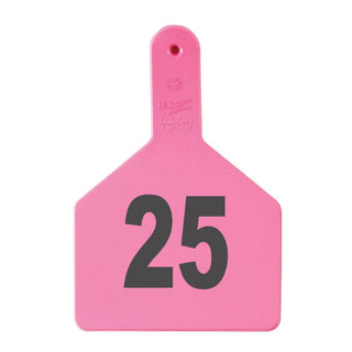 Z Tag Pink No Snag Cow ID Tag - Numbered 126 - 150: Pack of 25