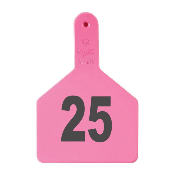 Z Tag Pink No Snag Cow ID Tag - Numbered 151 - 175: Pack of 25