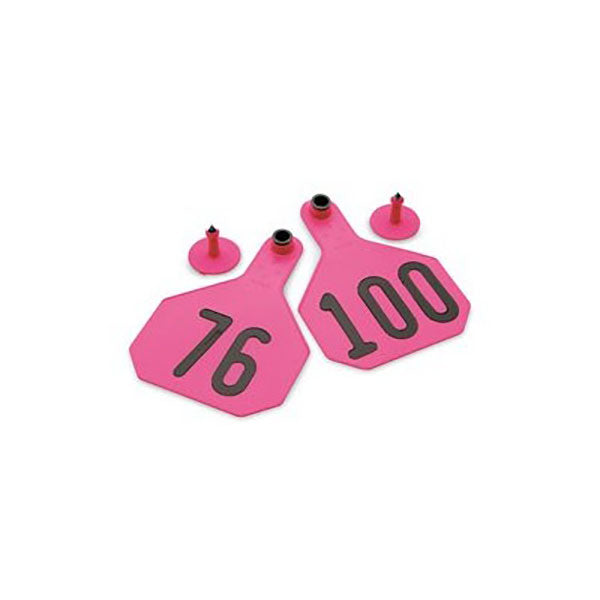 Y-Tex Pink All American 4 Star Tags Large Numbered 76-100: Pack of 25