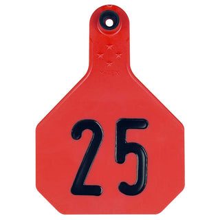 Y-Tex Red All American 3 Star Tags Medium Numbered 151-175 : Pack of 25