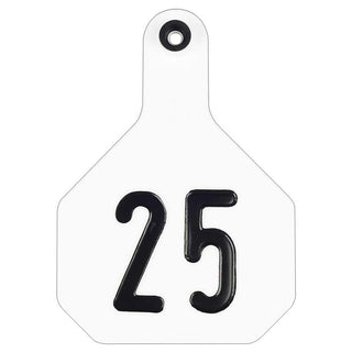 Y-Tex White All American 3 Star Tags Medium Numbered 151-175 : Pack of 25
