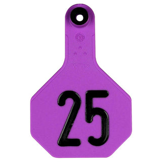 Y-Tex Purple All American 3 Star Tags Medium Numbered 176-200: Pack of 25