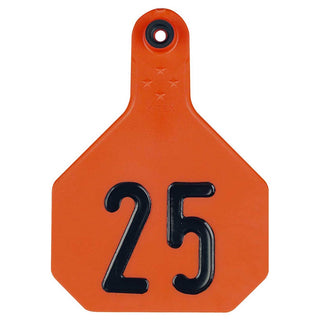 Y-Tex Orange All American 4 Star Tags Large Numbered 151-175 : Pack of 25