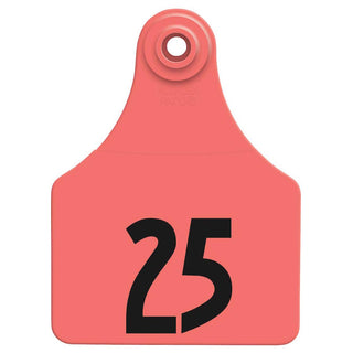 Allflex Red Global Large Numbered Tags 1-25 : Pack of 25