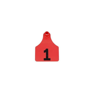 Allflex Red Global Large Numbered Tags 76-100 : Pack of 25