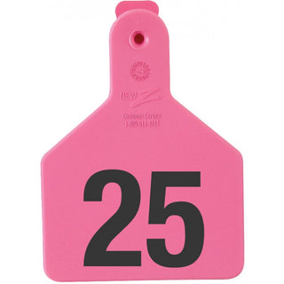 Z Tag Pink No Snag Calf ID Tags Numbered 101 - 125 : Pack of 25