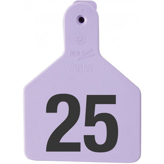 Z Tag Purple No Snag Calf ID Tags Numbered 101 - 125 : Pack of 25