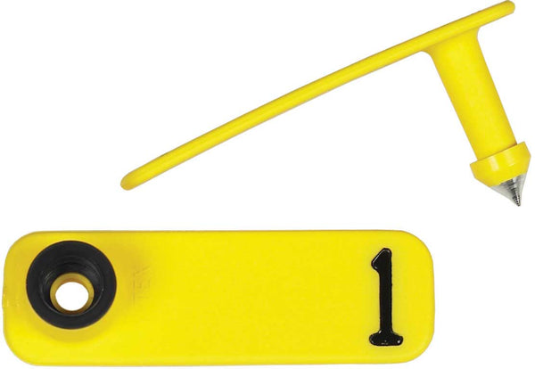 Y-Tex Sheep Star Tags - Numbered 1-25 Yellow