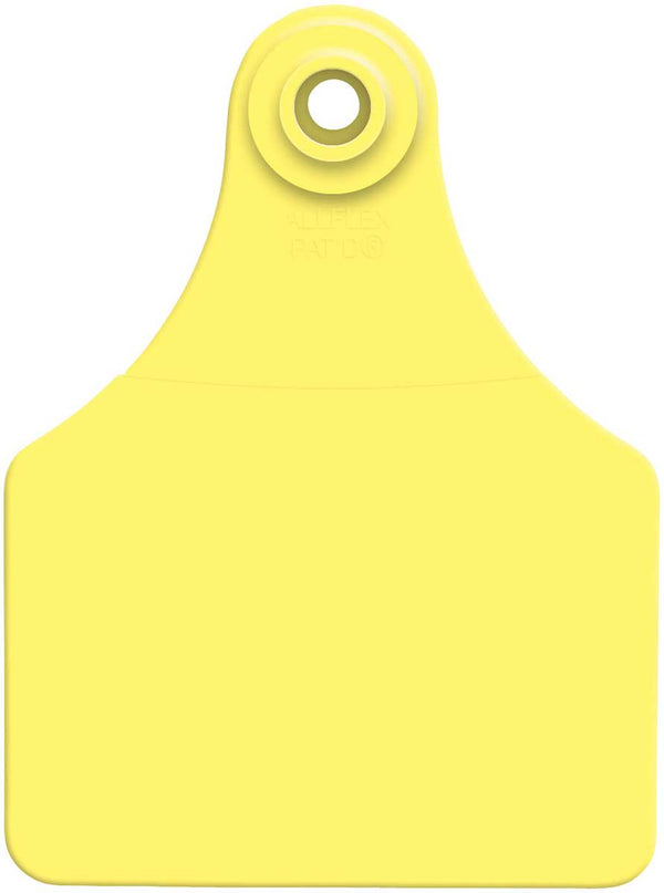 Allflex Global Blank Large Calf ID Ear Tags: Pack of 25 Yellow