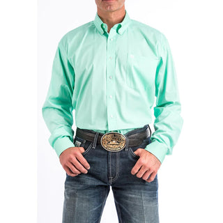 Cinch Men's Classic Fit Long Sleeve Solid Green Shirt : XXXLarge