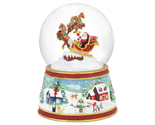 Breyer Santa Sleigh Musical Snow Globe