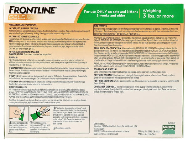 Frontline Gold for Cats 3lbs and Under : 6ct