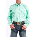 Cinch Men's Classic Fit Long Sleeve Solid Green Shirt : Large