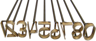 L & H Brass Fire Branding Iron Number Set 0-9: 4