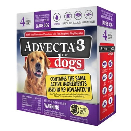 Advecta Ultra Flea Protection For Dogs 4 dose :Large 21-65lbs