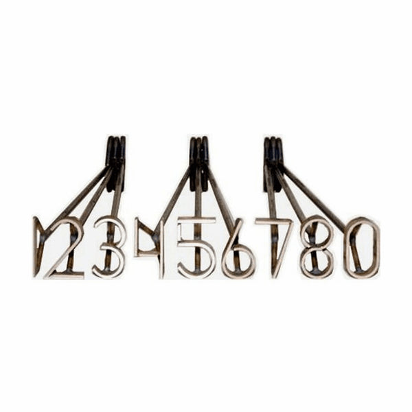 L & H Stainless Steel Branding Irons Number Set 0-9  6"