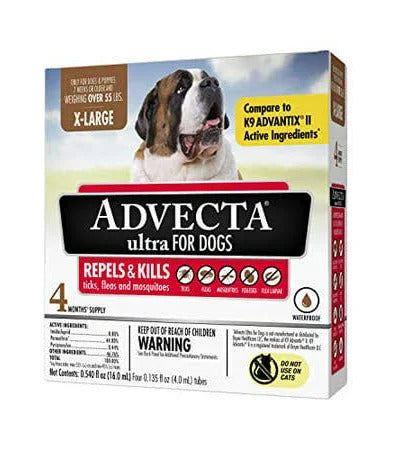 Advecta Ultra Flea Protection For Dogs 4 Dose : XLarge 65lbs and Over