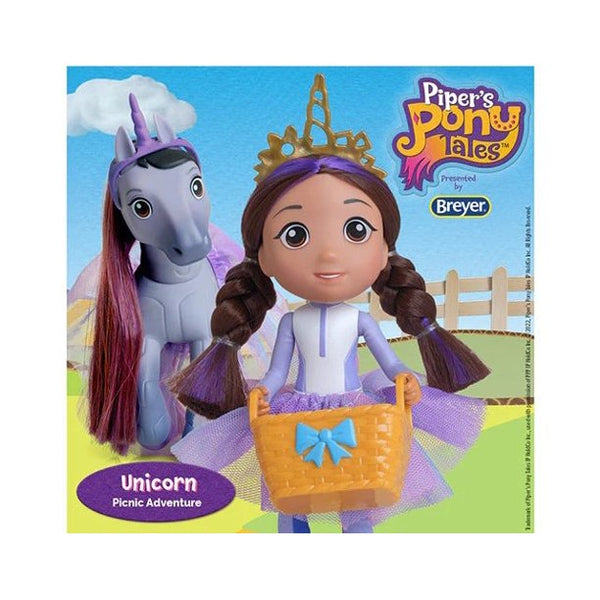 Breyer Piper Pony Tales Unicorn Picnic Adventure Set