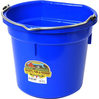 Bucket Plastic Flatback Blue P20FB: 20qt
