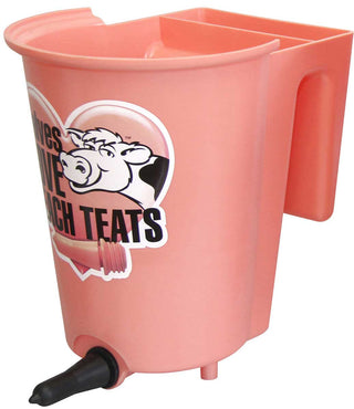 Peach Teat Single Feeder Bucket