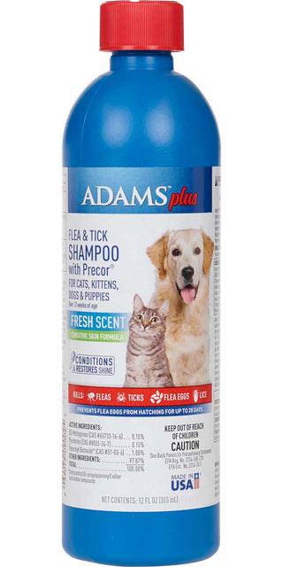 Adams Plus Flea & Tick Shampoo with Precor : 12oz